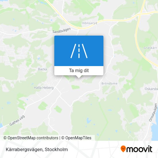 Kärrabergsvägen karta