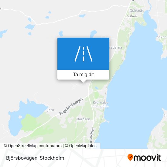 Björsbovägen karta
