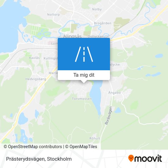 Prästerydsvägen karta