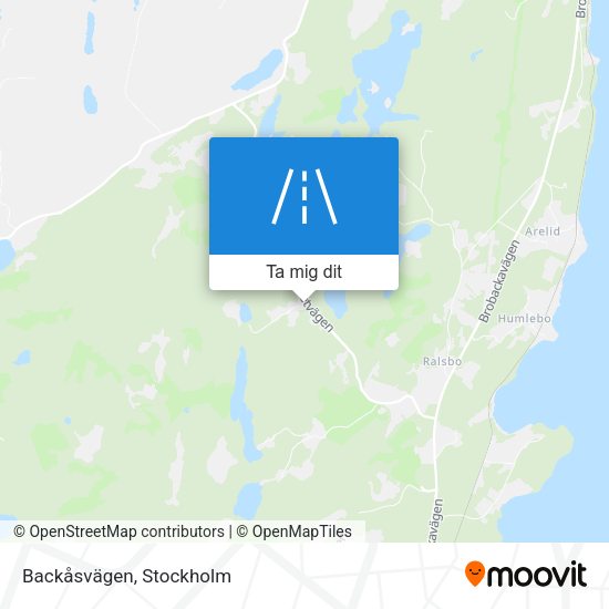 Backåsvägen karta