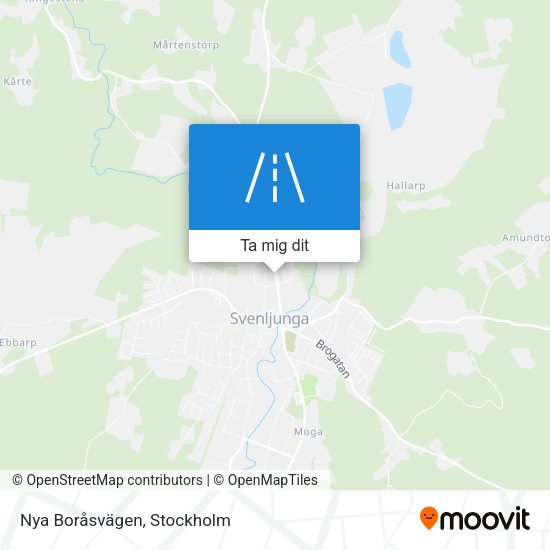 Nya Boråsvägen karta