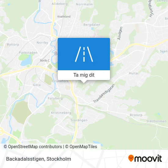 Backadalsstigen karta