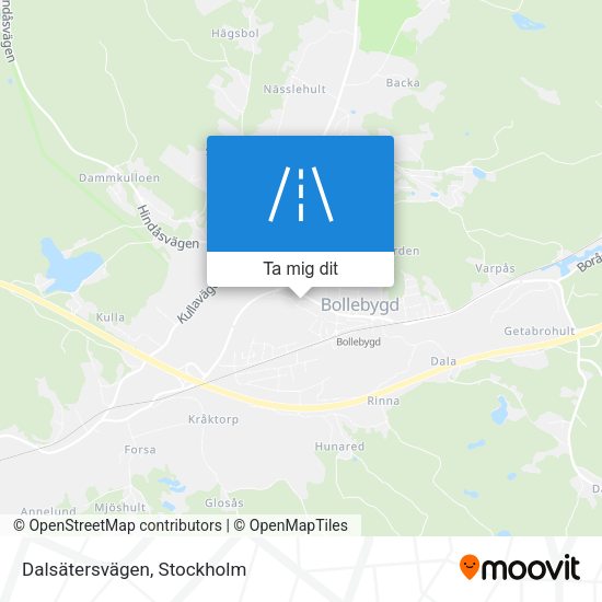 Dalsätersvägen karta
