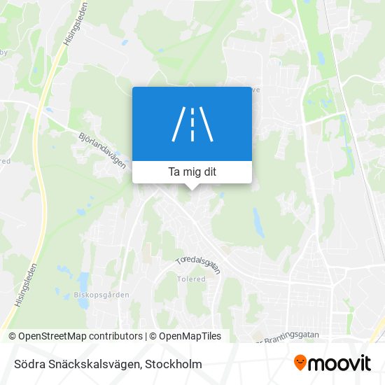 Södra Snäckskalsvägen karta