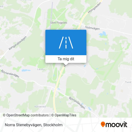 Norra Stenebyvägen karta