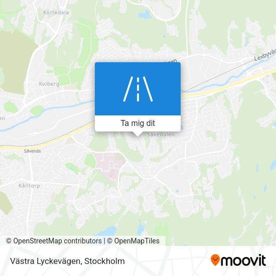 Västra Lyckevägen karta