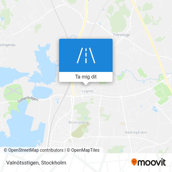 Valnötsstigen karta