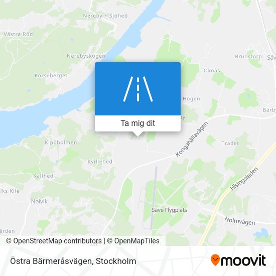 Östra Bärmeråsvägen karta