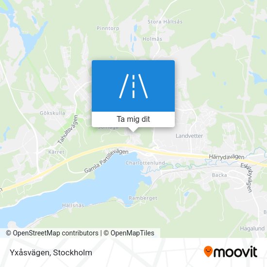 Yxåsvägen karta