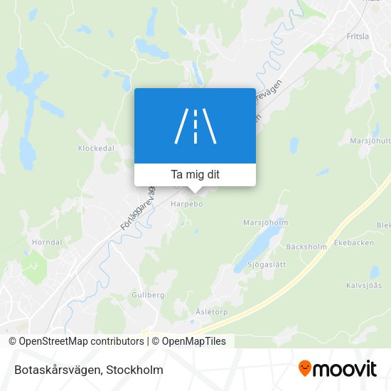 Botaskårsvägen karta