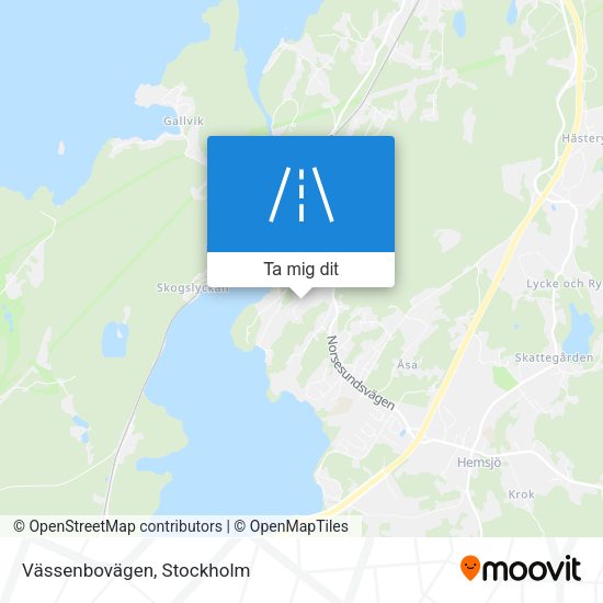 Vässenbovägen karta