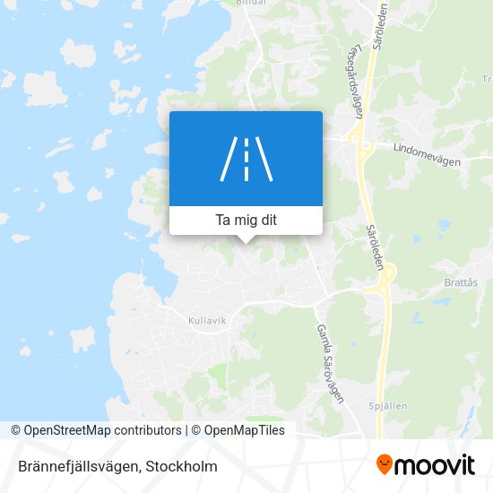 Brännefjällsvägen karta