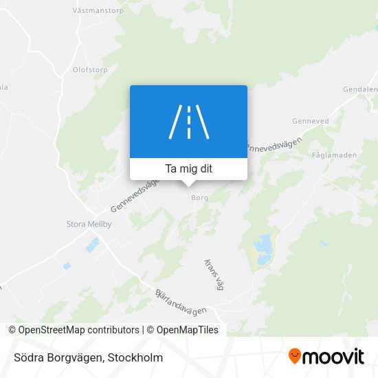 Södra Borgvägen karta