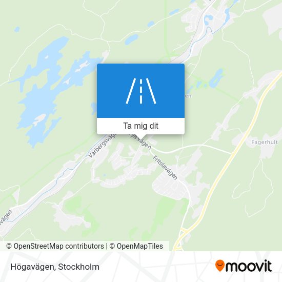 Högavägen karta