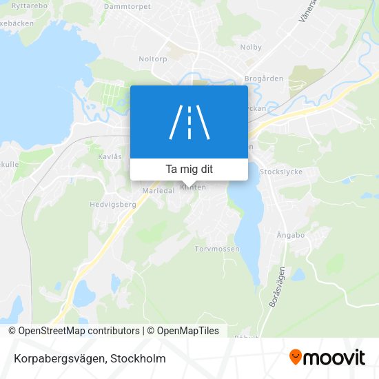 Korpabergsvägen karta