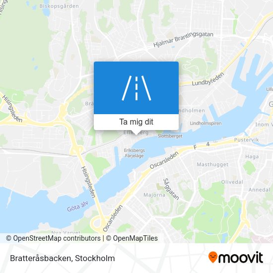Bratteråsbacken karta