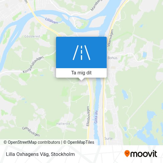 Lilla Oxhagens Väg karta