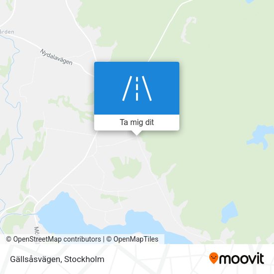 Gällsåsvägen karta