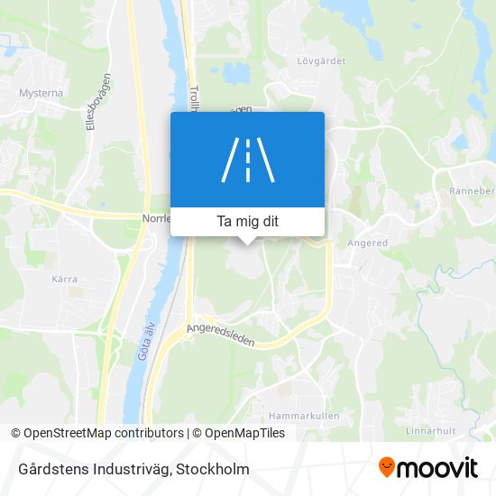 Gårdstens Industriväg karta