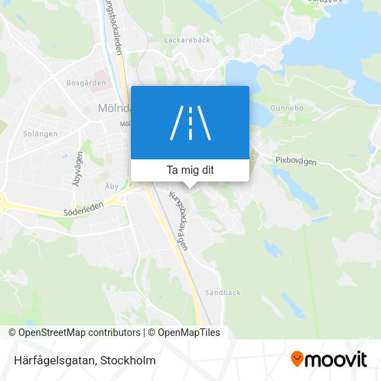 Härfågelsgatan karta