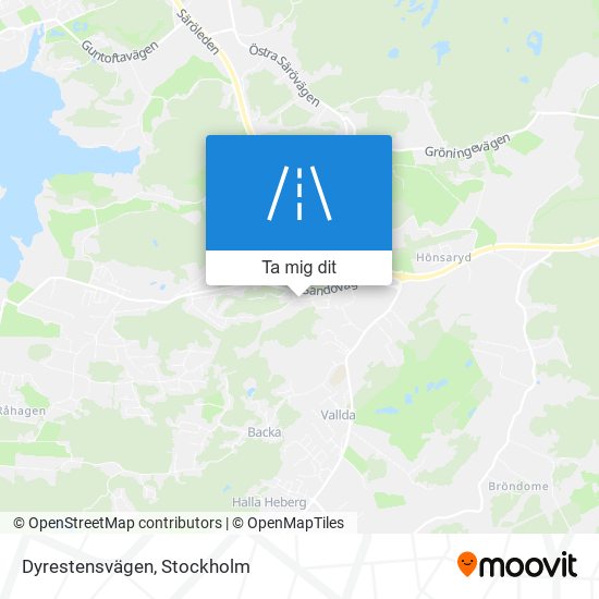 Dyrestensvägen karta