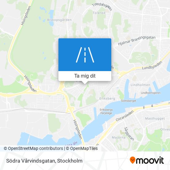 Södra Vårvindsgatan karta