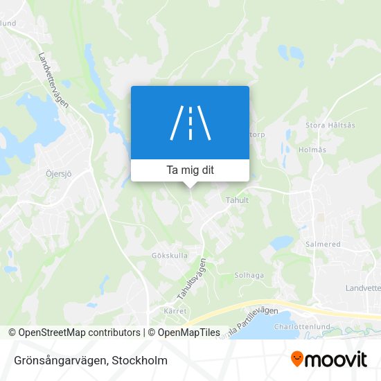 Grönsångarvägen karta
