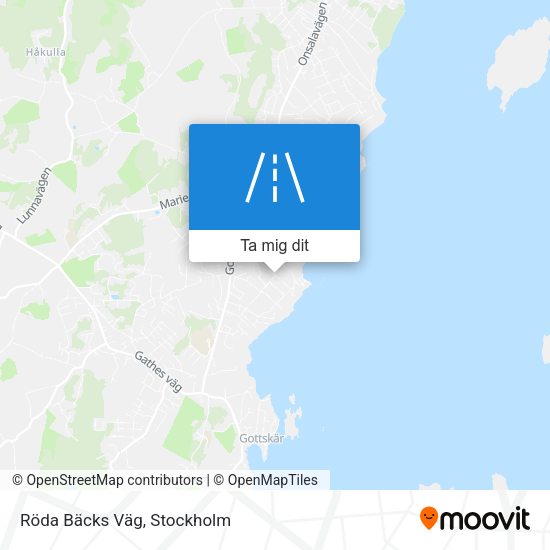 Röda Bäcks Väg karta
