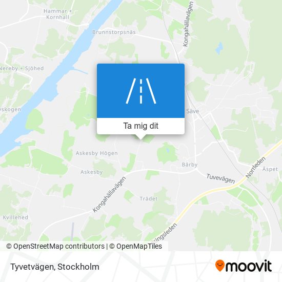 Tyvetvägen karta