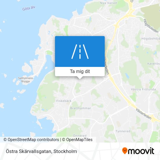 Östra Skärvallsgatan karta