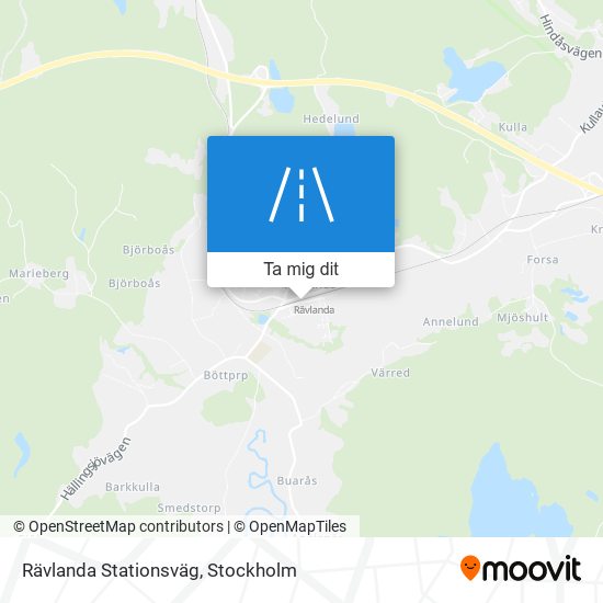 Rävlanda Stationsväg karta