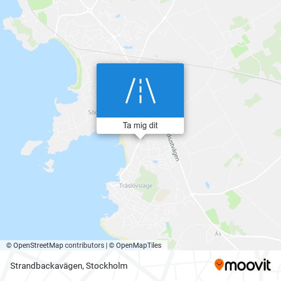 Strandbackavägen karta