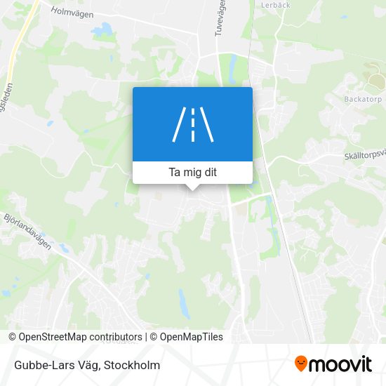 Gubbe-Lars Väg karta