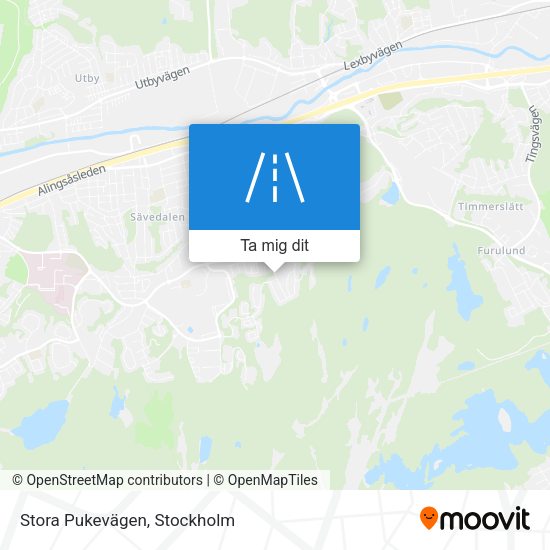 Stora Pukevägen karta
