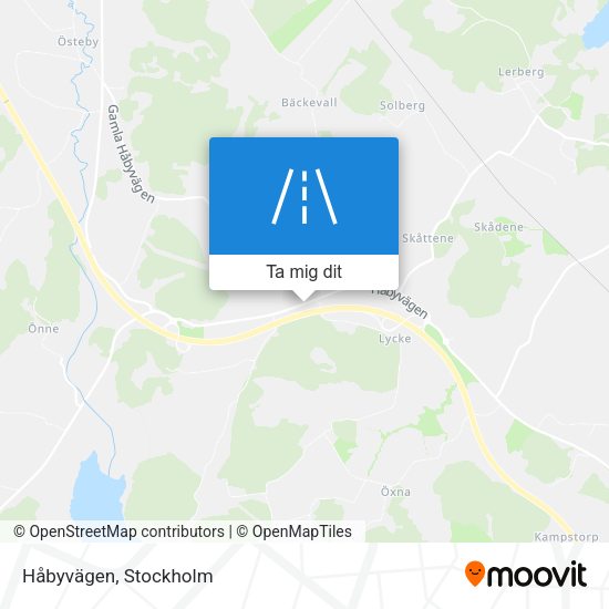 Håbyvägen karta