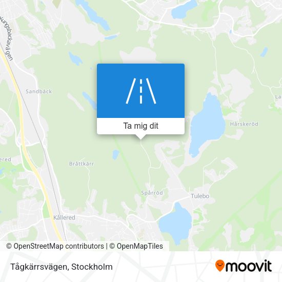 Tågkärrsvägen karta