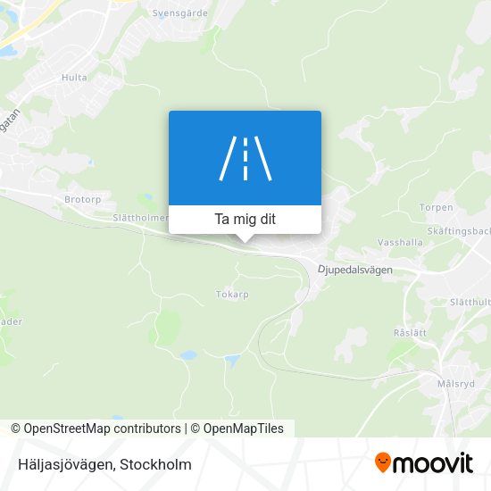 Häljasjövägen karta