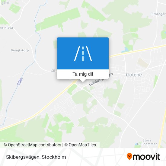 Skibergsvägen karta