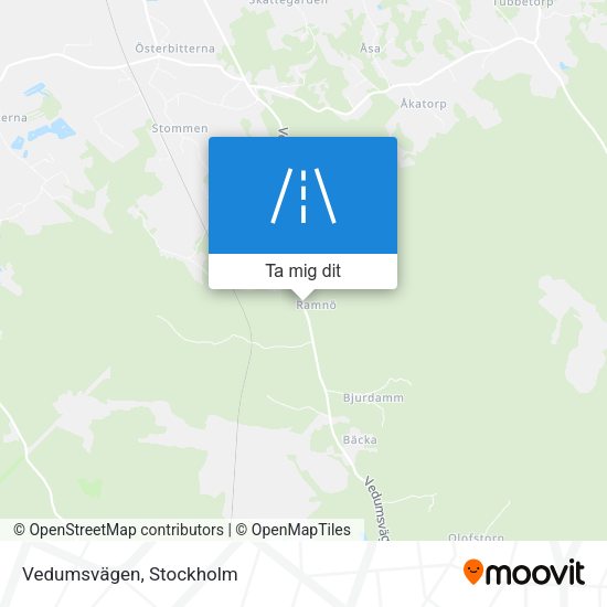 Vedumsvägen karta