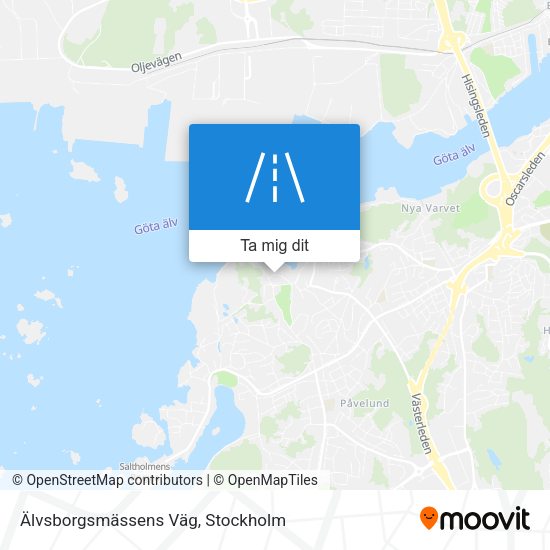 Älvsborgsmässens Väg karta