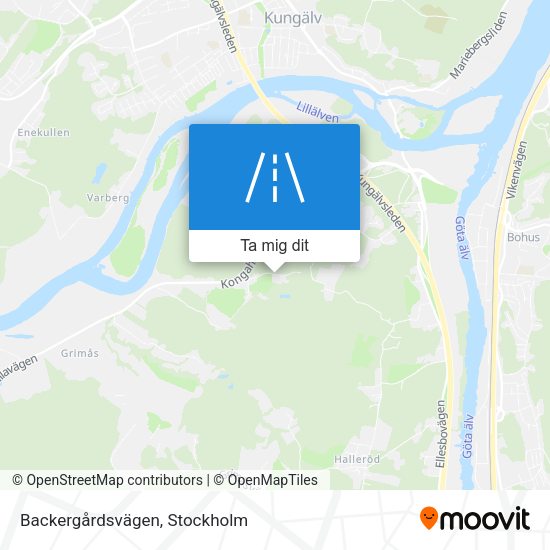 Backergårdsvägen karta