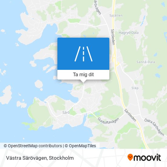 Västra Särövägen karta