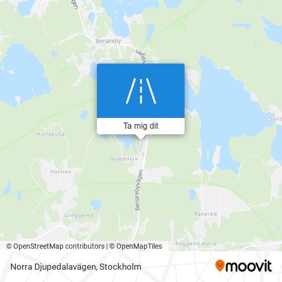 Norra Djupedalavägen karta