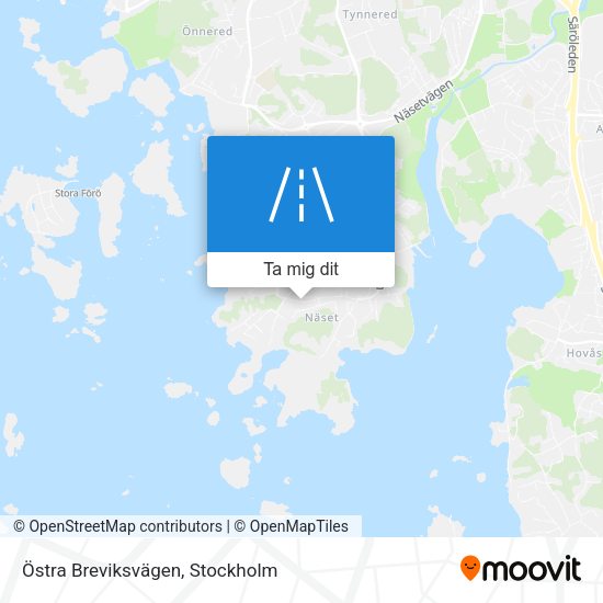 Östra Breviksvägen karta