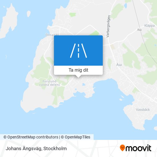 Johans Ängsväg karta