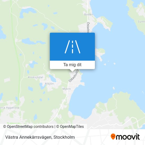Västra Annekärrsvägen karta