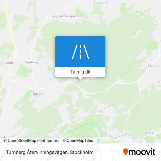 Tumberg Återvinningsvägen karta