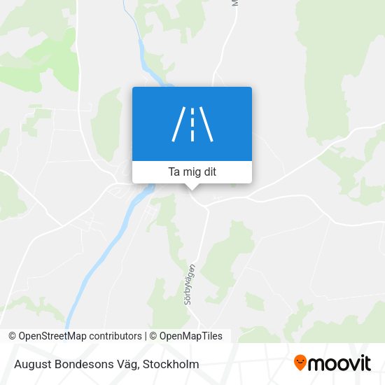 August Bondesons Väg karta