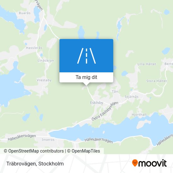Träbrovägen karta