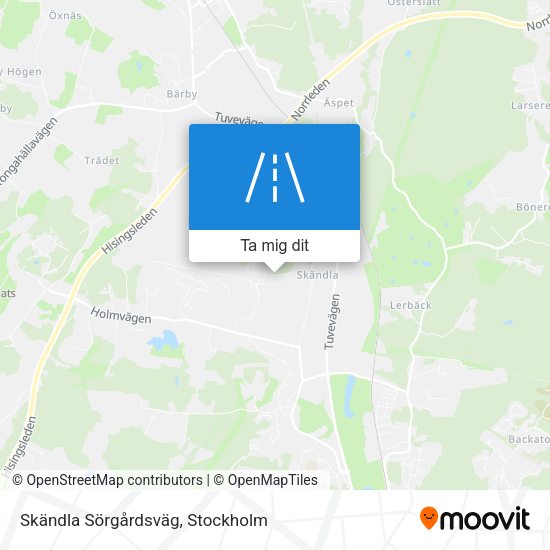 Skändla Sörgårdsväg karta